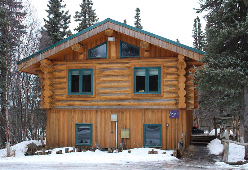 Angler Cabin winter exterior